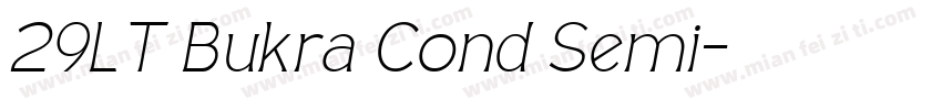 29LT Bukra Cond Semi字体转换